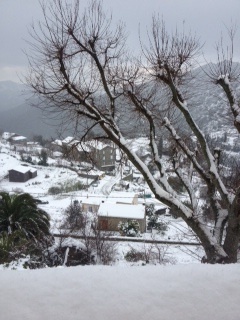 Pila Canale sous la neige, Corse du Sud