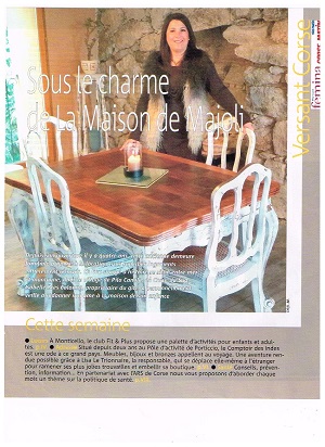 Toutes les semaines le Nice Matin présente dans le versant Corse du journal FEMINA, des entrepreneurs.